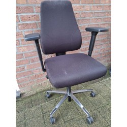 Bureaustoel zwart met armsteun